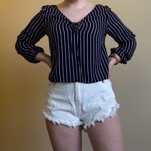 Hollister Striped Long Sleeve Shirt